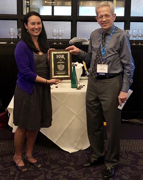 2019 Eisenberg Award recipient Bianca K. Frogner accepts award on behalf of co-authoring team